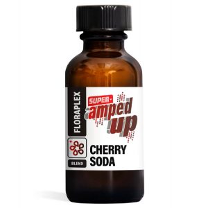 Floraplex Super Amped Up Cherry Soda terpene blend in a 1 oz amber glass bottle