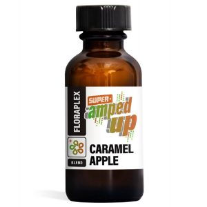 Floraplex Super Amped Up Caramel Apple terpene blend in a 1 oz amber glass bottle