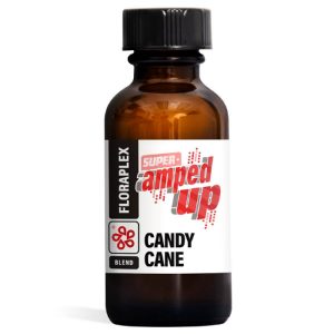 Floraplex Super Amped Up Candy Cane terpene blend in a 1 oz amber glass bottle