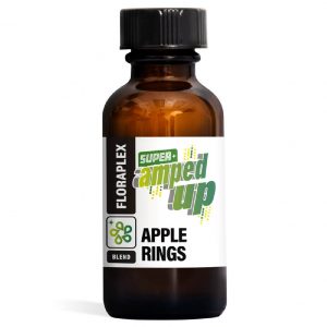 Floraplex Super Amped Up Apple Rings terpene blend in a 1 oz amber glass bottle