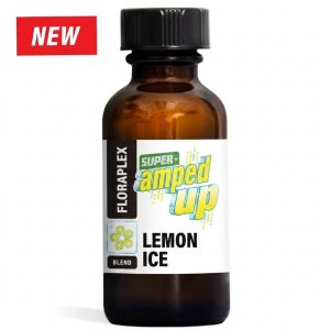 Floraplex Super Amped Up Lemon Ice terpene blend in a 1 oz amber glass bottle