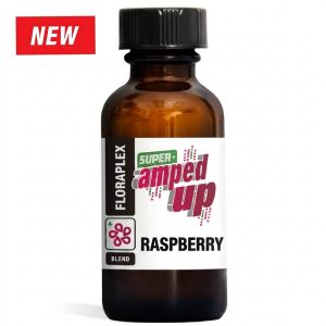 Floraplex Super Amped Up Raspberry terpene blend in a 1 oz amber glass bottle